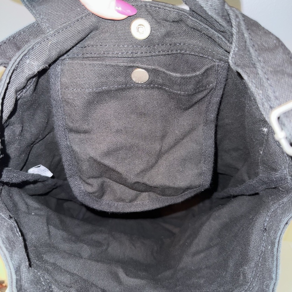 Baggu X Outdoor Voices Duck Bag Shopper Canvas Tote Purse Washable Black - Picture 8 of 14